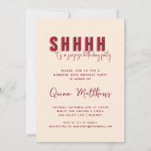 Invitation pour une fête d'anniversaire surprise (Devant)