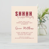 Invitation pour une fête d'anniversaire surprise (Debout devant)