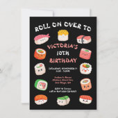Invitation pour une fête d'anniversaire Sushi Part (Devant)