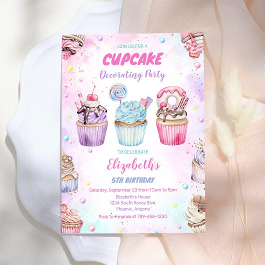 Invitation pour une fête d'anniversaire Sweet Cupc