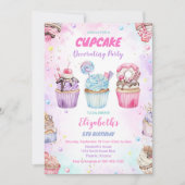 Invitation pour une fête d'anniversaire Sweet Cupc (Devant)