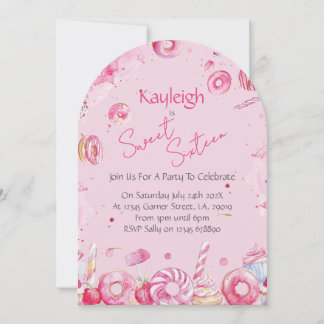 Invitation pour une fête d'anniversaire Sweet Sixt