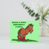 INVITATION POUR UNE FÊTE D'ANNIVERSAIRE THÈME COW- (Debout devant)