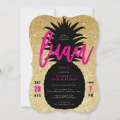 Invitation pour une fête d'anniversaire thème luau (Devant)