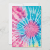 Invitation pour une fête d'anniversaire Tie Dye (Dos)