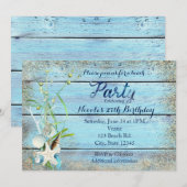 Invitation pour une fête d'anniversaire tropicale (Devant / Derrière)