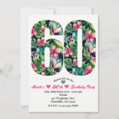 Invitation pour une fête d'anniversaire tropicale  (Devant)