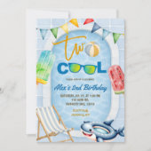 Invitation pour une fête d'anniversaire TWO COOL P (Devant)