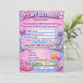 Invitation pour une fête d'anniversaire Y2K 2000 (Debout devant)