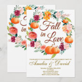 Invitation pour une fête d'automne pour couples, I (Devant / Derrière)