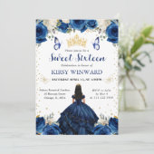 Invitation pour une fête de 16 ans, princesse aux  (Debout devant)