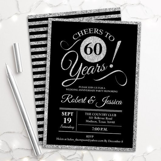 Invitation pour une fête de 60e anniversaire - Arg