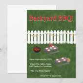 Invitation pour une fête de barbecue dans le jardi (Devant / Derrière)