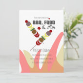 Invitation pour une fête de BBQ et de brochettes e (Debout devant)