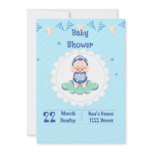 Invitation pour une fête de bébé garçon adorable