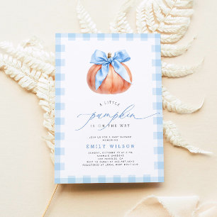 Invitation pour une fête de bébé garçon Blue Pumpk