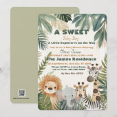 Invitation pour une Fête de Bébé Garçon Safari Tro (Devant / Derrière)