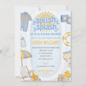 Invitation pour une fête de bébé Splish Splash sur (Devant)
