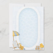 Invitation pour une fête de bébé Splish Splash sur (Dos)