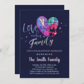 Invitation pour une fête de célébration de l'adopt (Devant / Derrière)