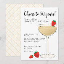Invitation pour une fête de cocktail d'anniversair