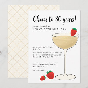 Invitation pour une fête de cocktail d'anniversair