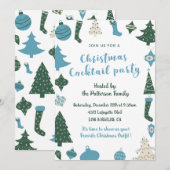 Invitation pour une fête de cocktail de Noël Migno (Devant / Derrière)