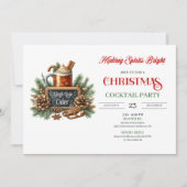 Invitation pour une fête de cocktail de Noël moder (Devant)