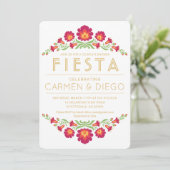 Invitation pour une fête de couples Fiesta, Floral (Debout devant)