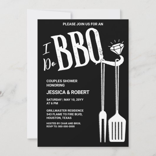 Invitation pour une fête de couples 'Je fais du BB (Devant)