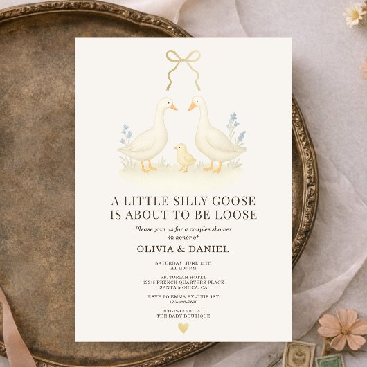 Invitation pour une fête de couples Silly Goose