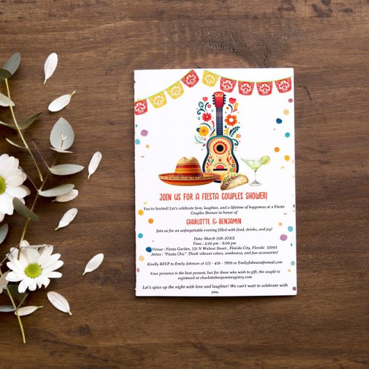 Invitation pour une fête de couples sur le thème d