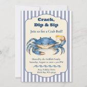 Invitation pour une fête de crabe bleu Crack Dip S (Devant)