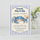 Invitation pour une fête de crabe bleu Crack Dip S (Debout devant)