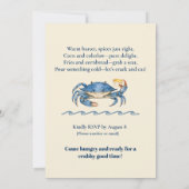 Invitation pour une fête de crabe bleu Crack Dip S (Dos)