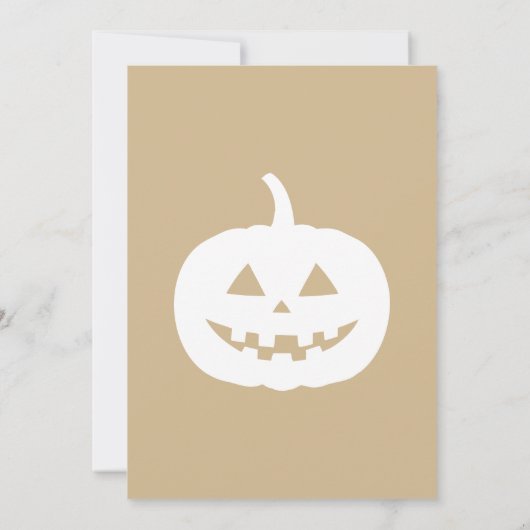 Invitation pour une fête de découpage de citrouill (Dos)