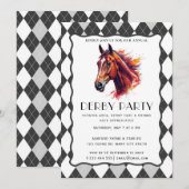 Invitation pour une fête de derby de chevaux de co (Devant / Derrière)