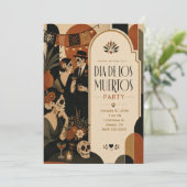 Invitation pour une fête de Dia De Los Muertos (Debout devant)