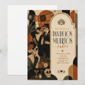 Invitation pour une fête de Dia De Los Muertos (Devant / Derrière)