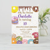 Invitation pour une fête de donuts Oh So Sweet (Debout devant)