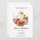 Invitation pour une fête de douche de mariée avec  (Devant / Derrière)