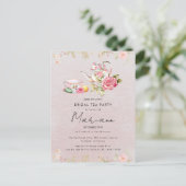 Invitation pour une fête de douche de mariée thé d (Debout devant)