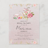 Invitation pour une fête de douche de mariée thé d (Devant)