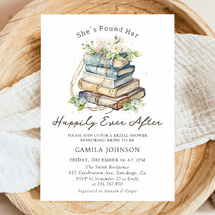 Invitation pour une fête de fiançailles de livre A