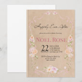Invitation pour une fête de fiançailles Happily Ev (Devant / Derrière)