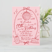 Invitation pour une fête de fille pour ses 10 ans, (Debout devant)