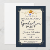 Invitation pour une fête de fin d'études BBQ (Devant / Derrière)