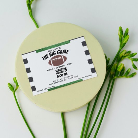 Invitation pour une fête de football