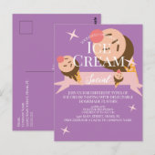 Invitation pour une fête de glace mignonne Flyer V (Devant / Derrière)