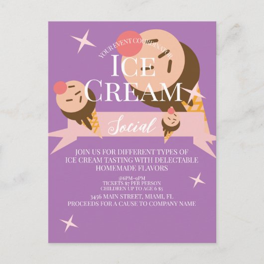Invitation pour une fête de glace mignonne Flyer V (Devant)